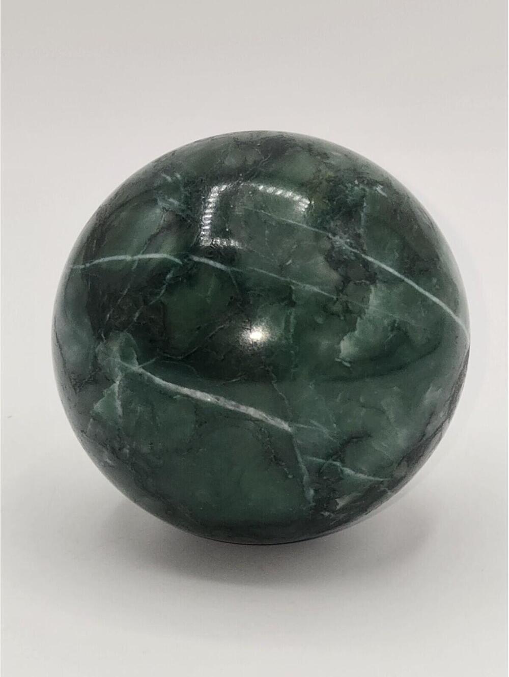 Green Stone Sphere Polished Decorative‎ Orb Serpentine Marble 9.5 Circumference
